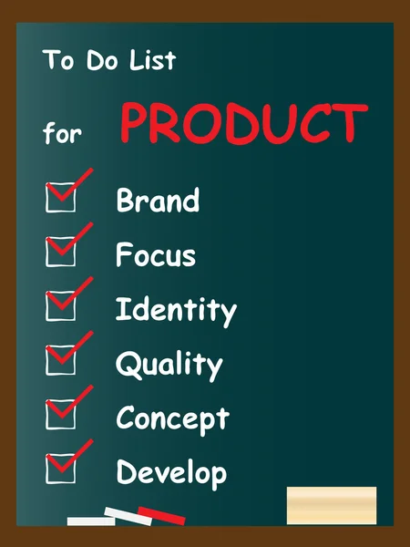 Product chalk text — Stock Photo, Image