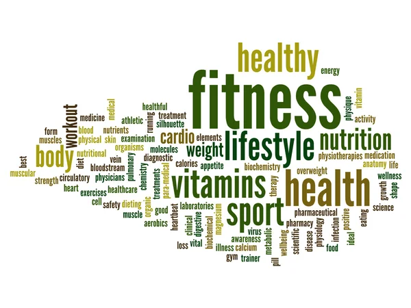 Fitness word cloud — Stock Photo, Image