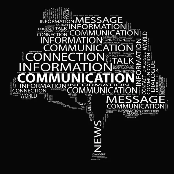 Parola di comunicazione cloud — Foto Stock