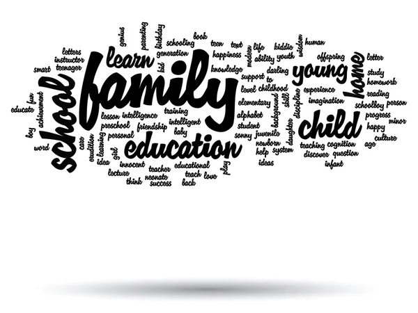 Family abstract word cloud — Stock Photo, Image