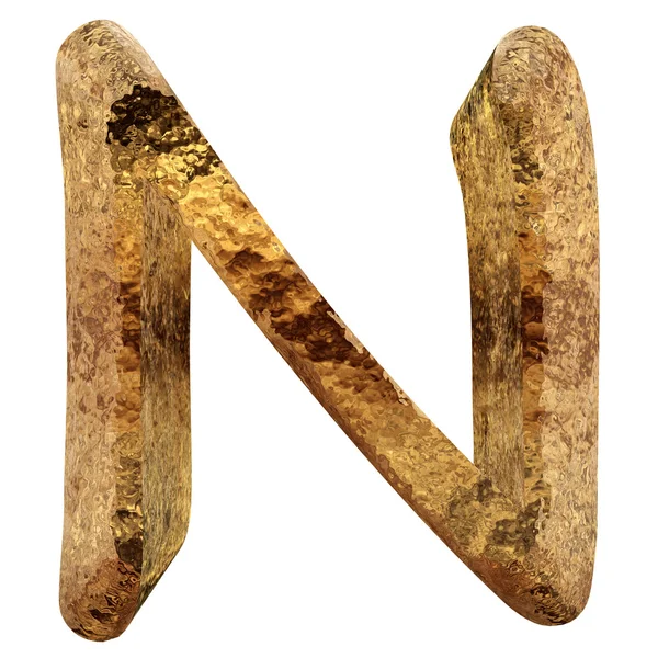 Gouden metalen lettertype deel — Stockfoto
