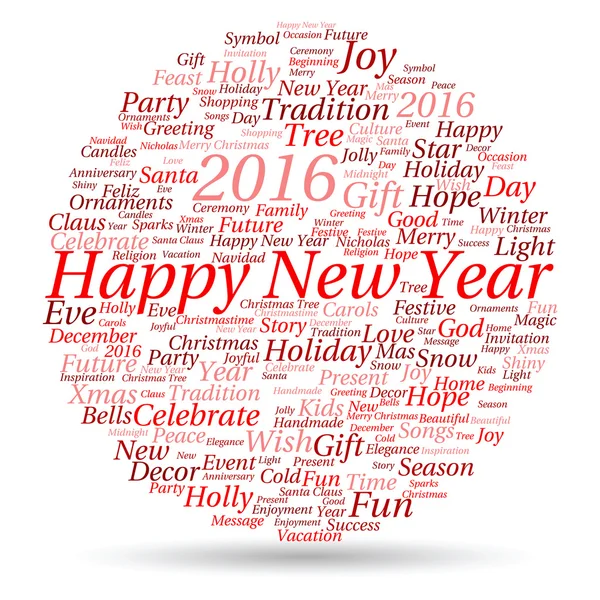 Happy New Year word cloud