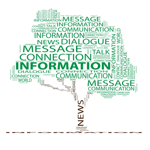 Information tree word cloud — Stockfoto