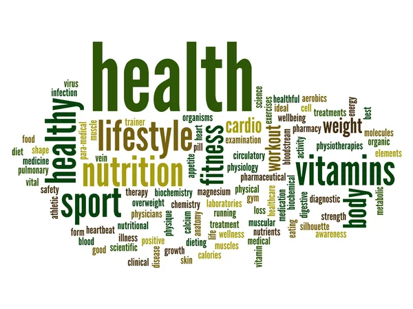 Gezondheid word cloud — Stockfoto