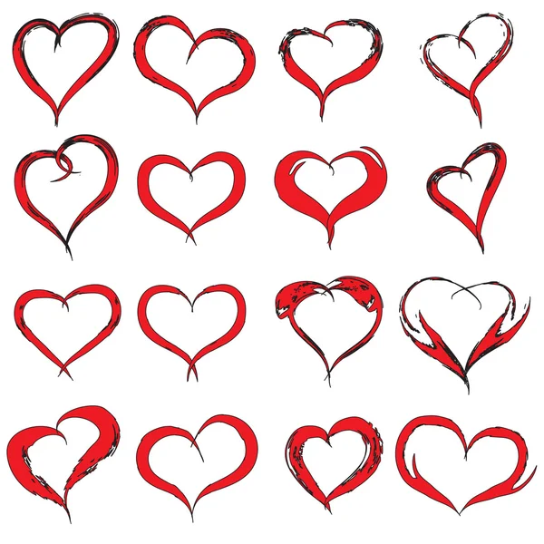 Painted heart shapes — Stock Photo, Image