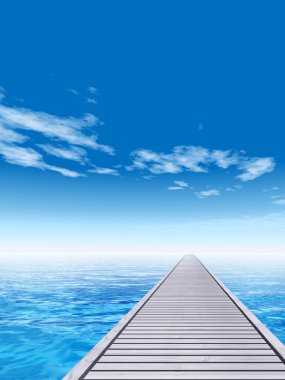  Ahşap güverte pier