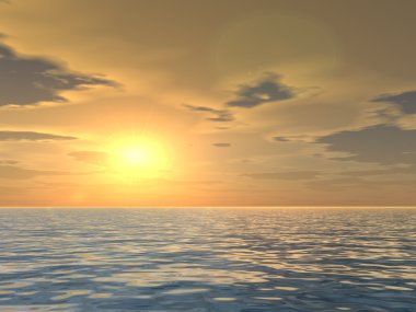 Dalgalar ile güzel bir deniz manzarası 