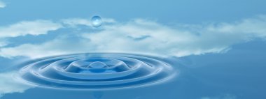 Mavi sıvı damla düşen