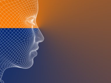  Tel kafes genç kadın yüzü 