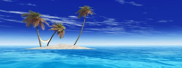 Isolated exotic island — Stock Photo, Image