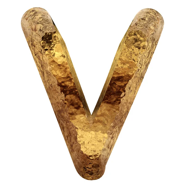 Золотий металевий шрифт частина — стокове фото