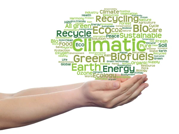 Ecologie, instandhouding word cloud — Stockfoto