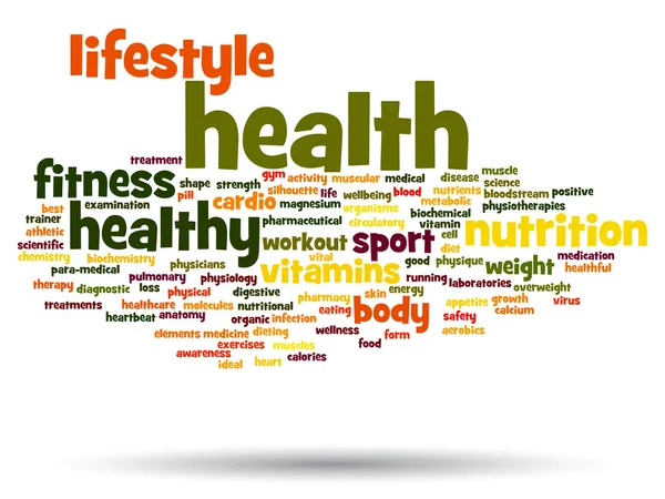 Health diet word cloud — Stock Photo, Image