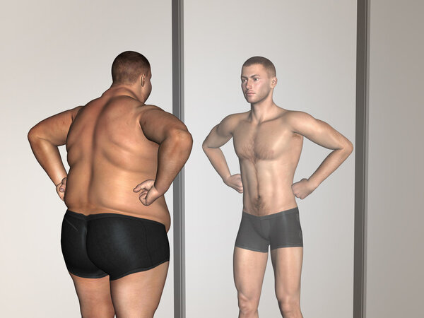 Избыточный вес против стройного человека
 