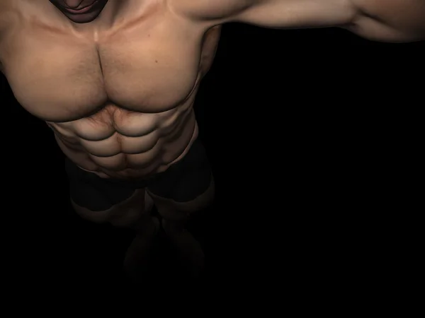 Conceptual strong young  bodybuilder — Stock Photo, Image