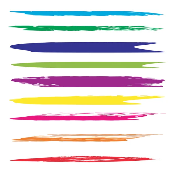 Multicolored paint brush strokes — Stock Photo, Image