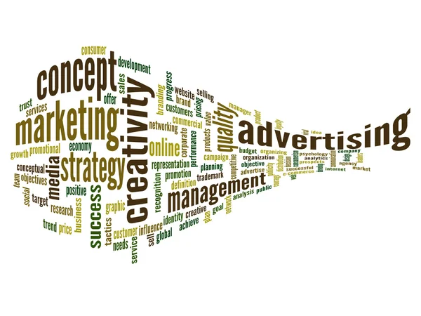 Reclame word cloud — Stockfoto