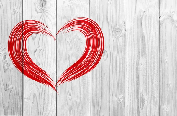 L målade röda hjärta form — Stockfoto