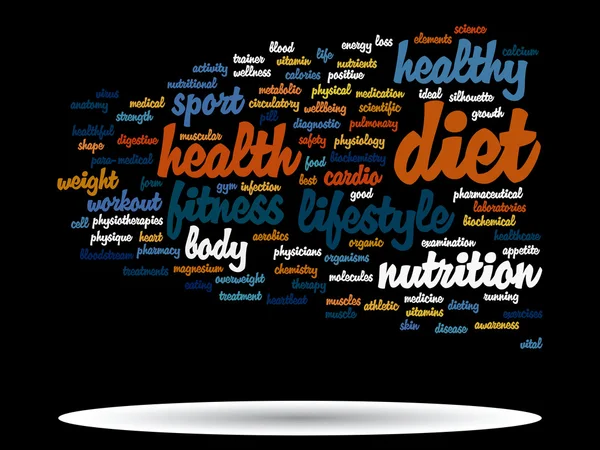 Gesundheit Diät Wort Wolke — Stockfoto
