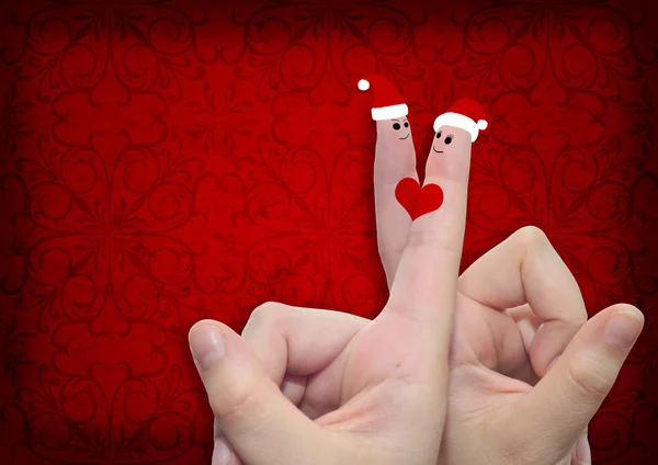 Mężczyzna i kobieta palce w miłości — Zdjęcie stockowe