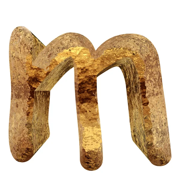 Gouden metalen lettertype deel — Stockfoto