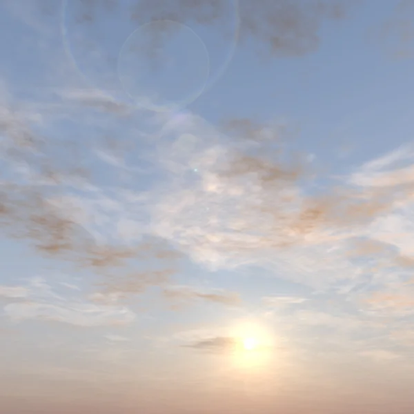 Рассвет с облаками и солнцем — стоковое фото