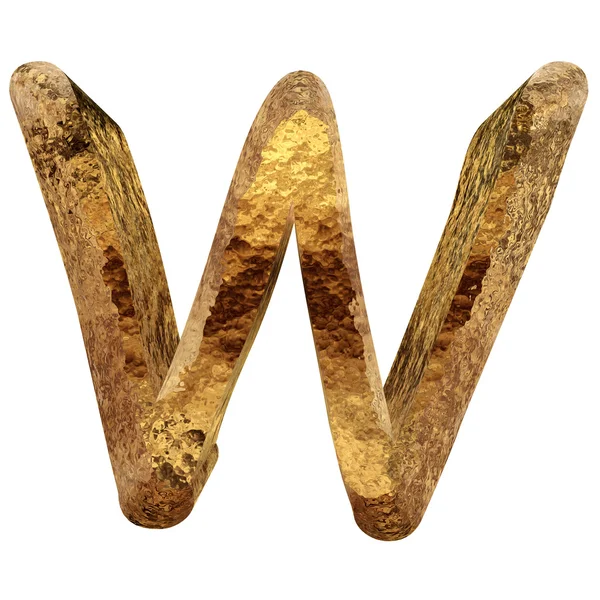 Část zlatých kovů písmo — Stock fotografie
