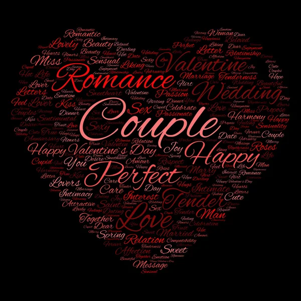 Valentine's Day wordcloud — Stock Photo, Image