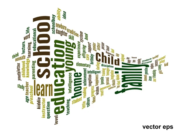 Utbildning word cloud — Stock vektor