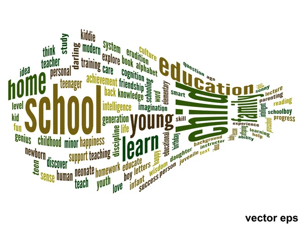 Utbildning word cloud — Stock vektor