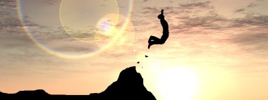 iş adamı mutlu uçurumdan atlama 