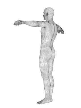 Erkek anatomisi beyaz tel kafes yaptı 