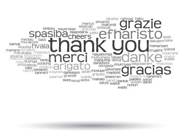 teşekkür ederim kelime bulutu