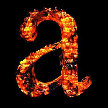  Yanan ateşi yazı tipi  