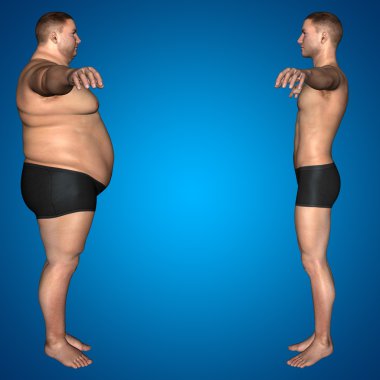 şişman kilolu vs ince adam 