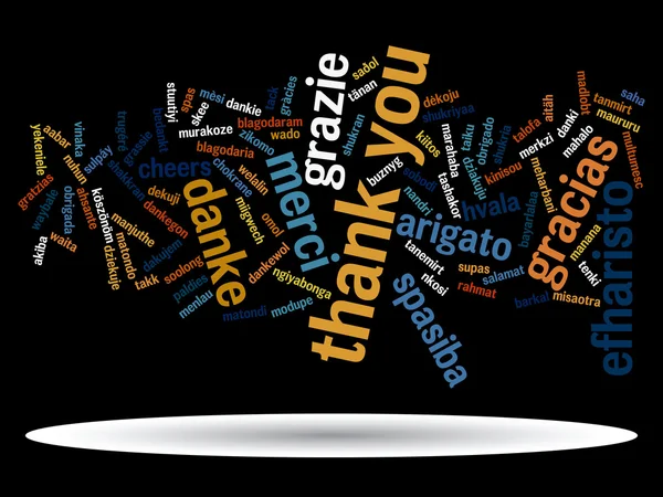 Abstract thank you word cloud — Stock Photo, Image