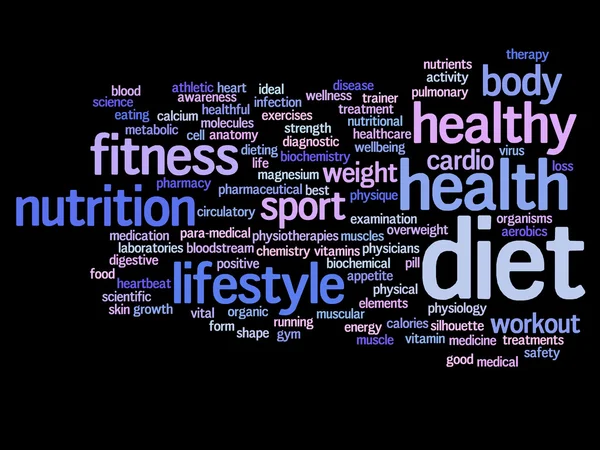 Abstracte gezondheid word cloud — Stockfoto