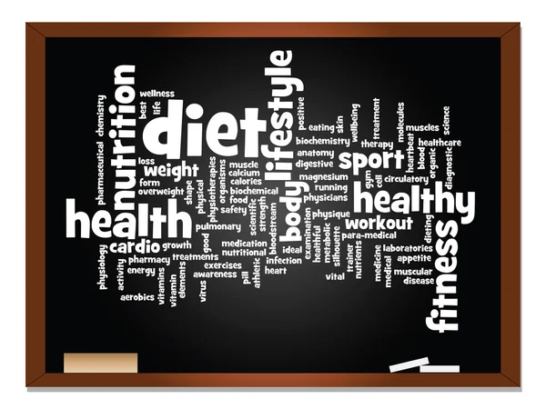 Gezondheid word cloud — Stockfoto