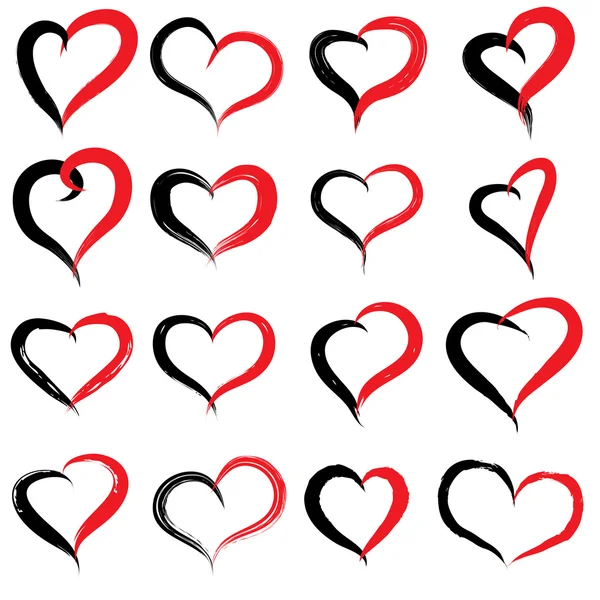 Painted heart shapes — Stock Photo, Image