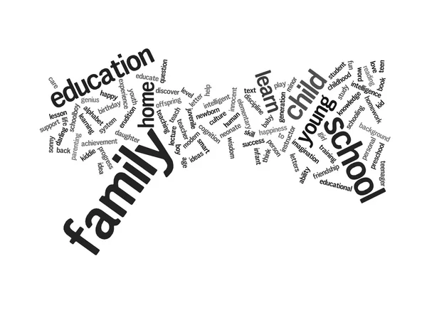 Family abstract word cloud — Stock Photo, Image