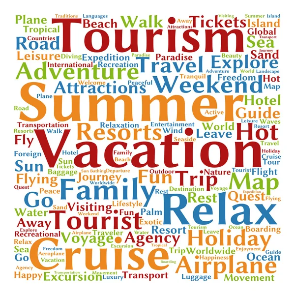 Turism word cloud — Stockfoto