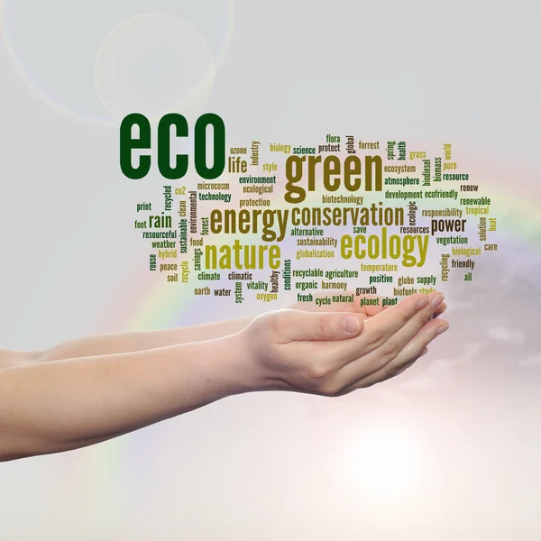 Ecologie, conserverings tekst — Stockfoto