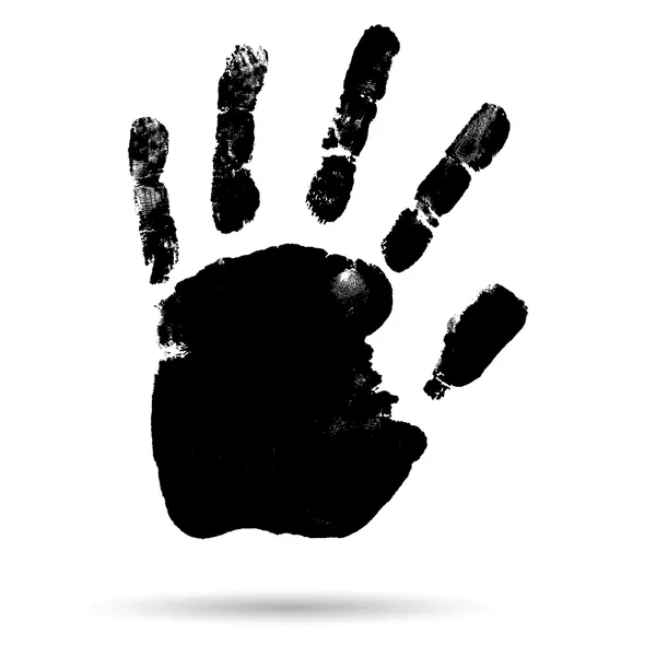 Schwarze Farbe menschliche Hand — Stockfoto