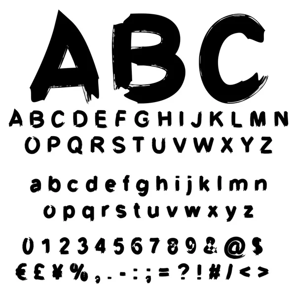 Чёрный каракульный шрифт — стоковое фото