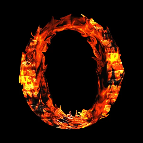 Καίγοντας πυρκαγιά γραμματοσειρά — Φωτογραφία Αρχείου