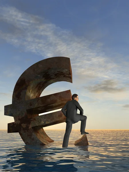 Conceptual currency euro symbol — Stock Photo, Image