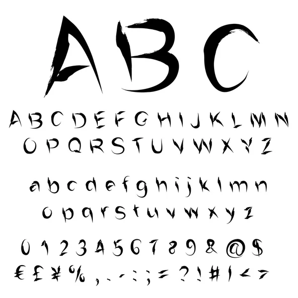 Handgeschreven schets lettertype — Stockvector