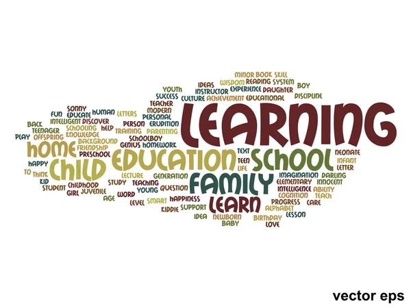 Educação Word Cloud — Vetor de Stock