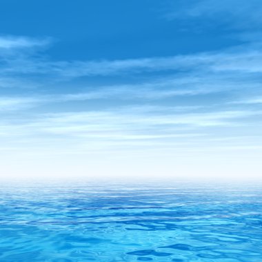  okyanus su dalgaları ve gökyüzü 