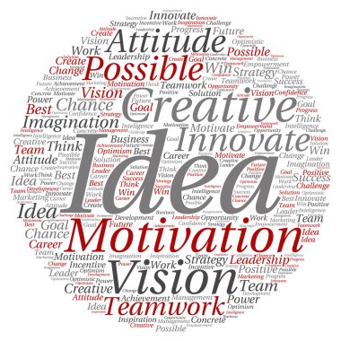 Yaratıcı iş kelime bulutu 